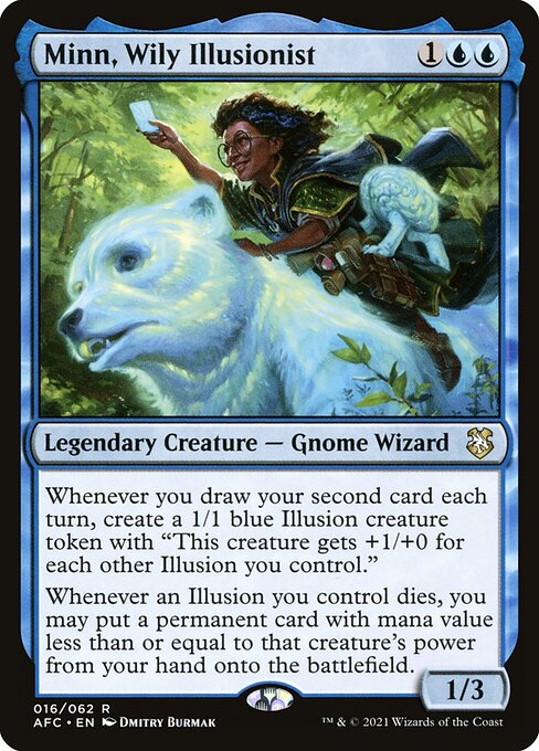 Magic the Gathering Card - Minn, Wily Illusionist - MTG Circle