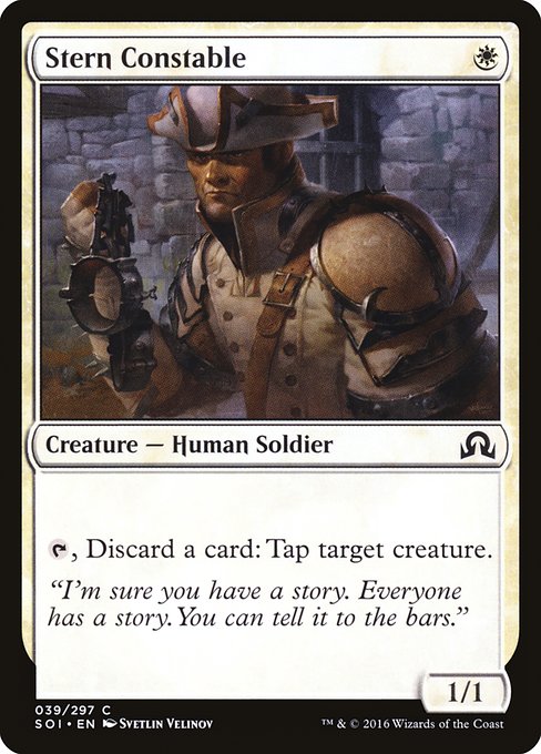 Magic the Gathering Card - Stern Constable - MTG Circle