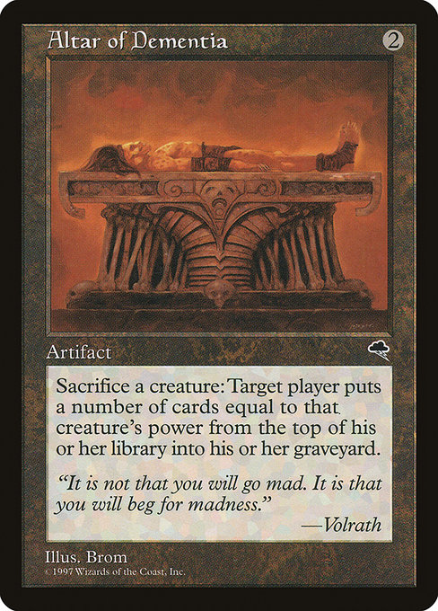 Magic the Gathering Card - Altar of Dementia - MTG Circle
