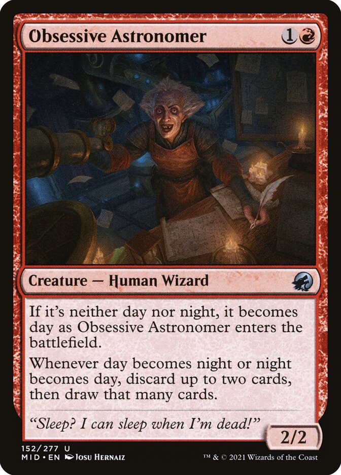Magic the Gathering Card - Obsessive Astronomer - MTG Circle