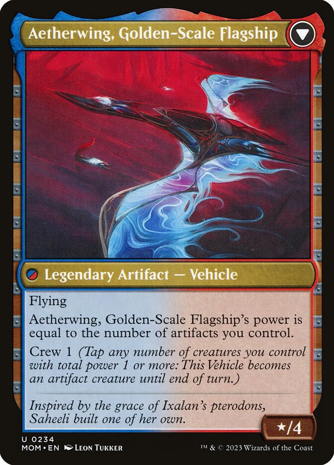 Magic the Gathering Card - Aetherwing, Golden-Scale Flagship - MTG Circle