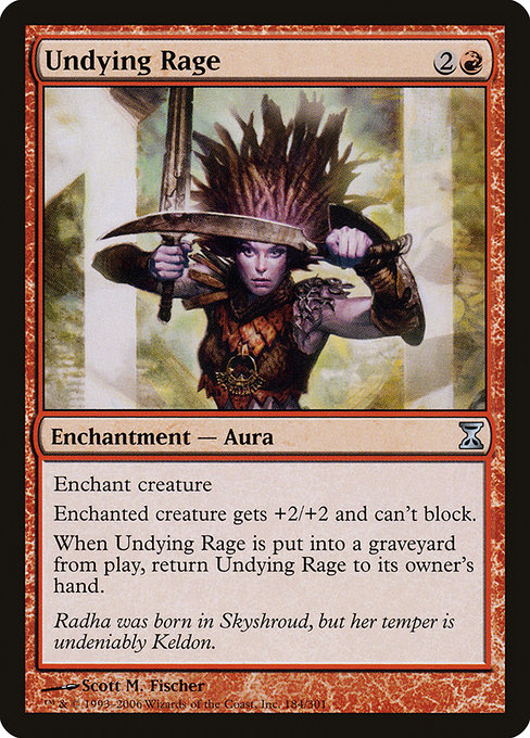 Magic the Gathering Card - Undying Rage - MTG Circle