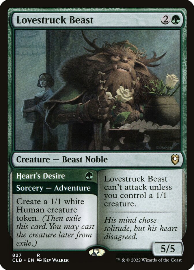 Magic the Gathering Card - Lovestruck Beast // Heart's Desire - MTG Circle