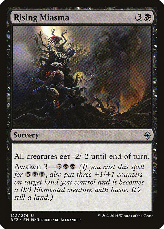 Magic the Gathering Card - Rising Miasma - MTG Circle