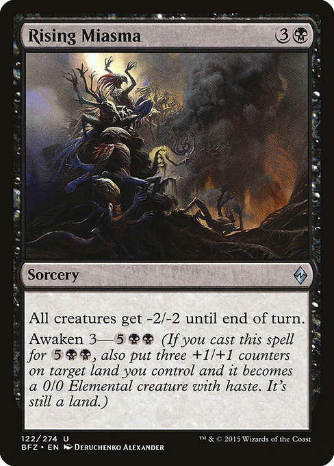Magic the Gathering Card - Rising Miasma - MTG Circle