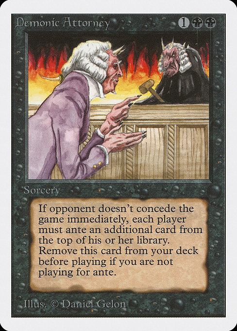 Magic the Gathering Card - Demonic Attorney - MTG Circle