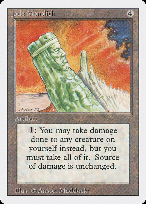 Magic the Gathering Card - Jade Monolith - MTG Circle