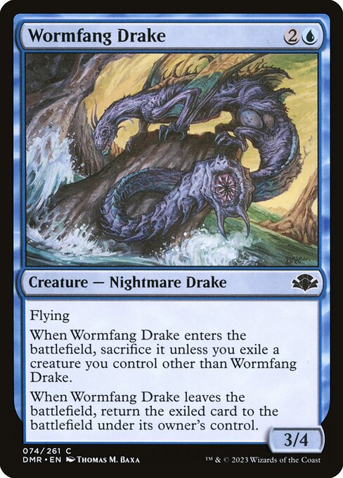 Magic the Gathering Card - Wormfang Drake - MTG Circle