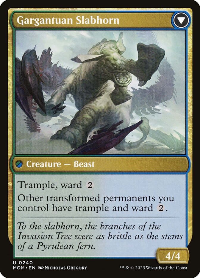 Magic the Gathering Card - Gargantuan Slabhorn - MTG Circle