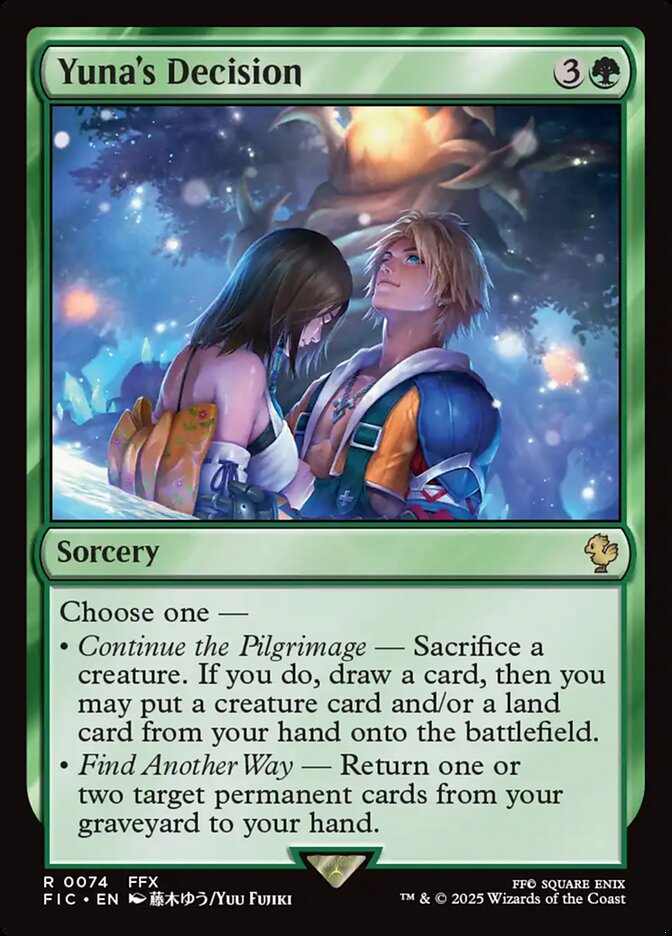 Magic the Gathering Card - Yuna's Decision - MTG Circle