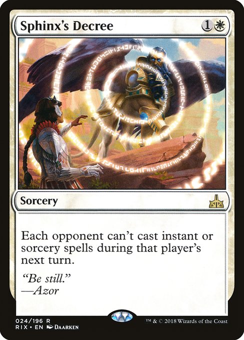Magic the Gathering Card - Sphinx's Decree - MTG Circle