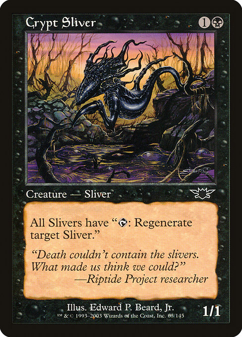 Magic the Gathering Card - Crypt Sliver - MTG Circle