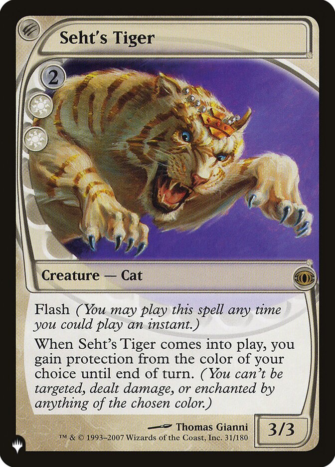 Magic the Gathering Card - Seht's Tiger - MTG Circle