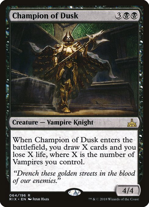Magic the Gathering Card - Champion of Dusk - MTG Circle