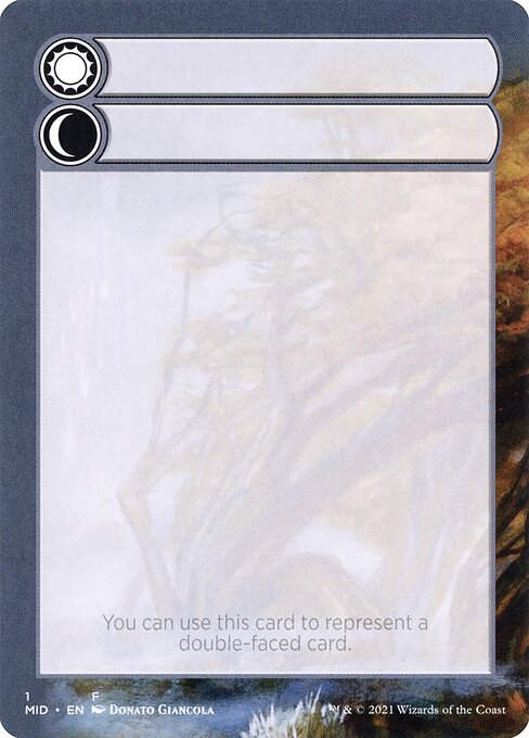 Magic the Gathering Card - Double-Faced Substitute Card - MTG Circle