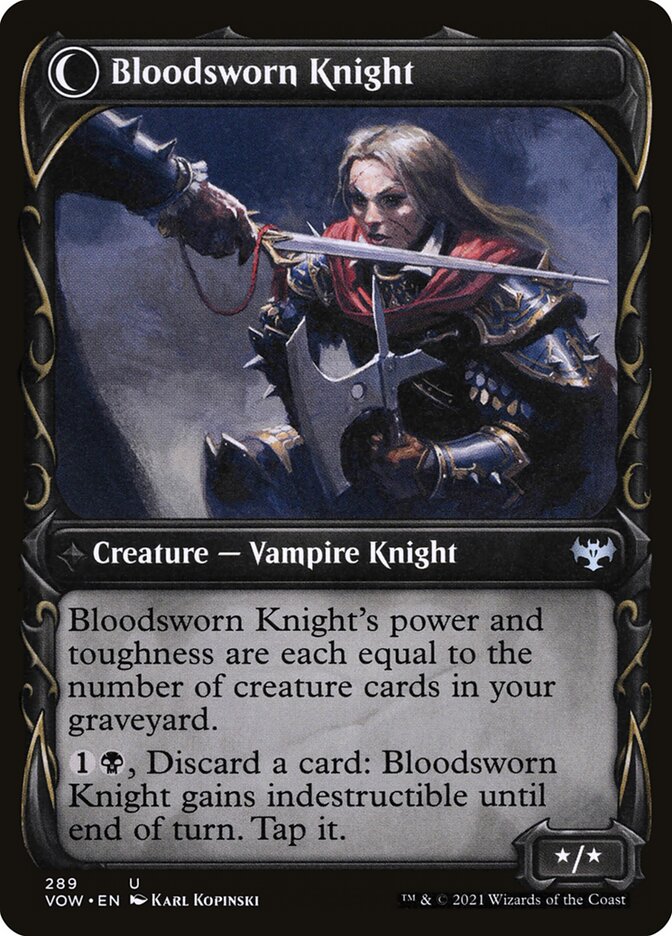 Magic the Gathering Card - Bloodsworn Knight - MTG Circle