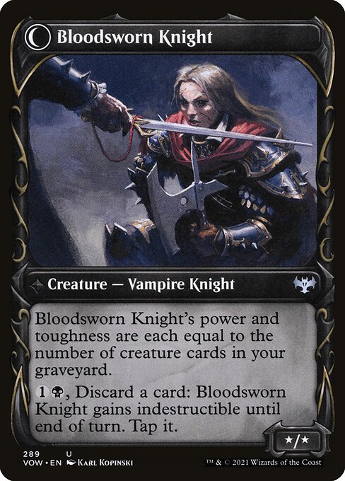 Magic the Gathering Card - Bloodsworn Knight - MTG Circle
