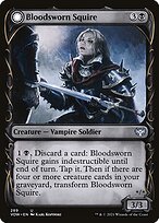 Magic the Gathering Card - Bloodsworn Squire // Bloodsworn Knight - MTG Circle