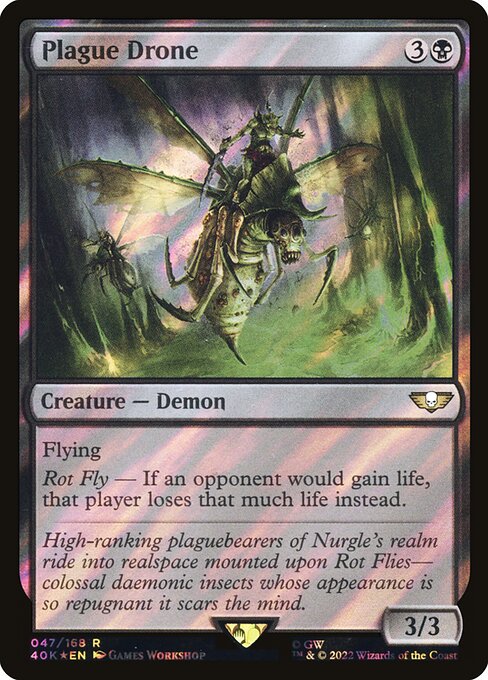 Magic the Gathering Card - Plague Drone - MTG Circle