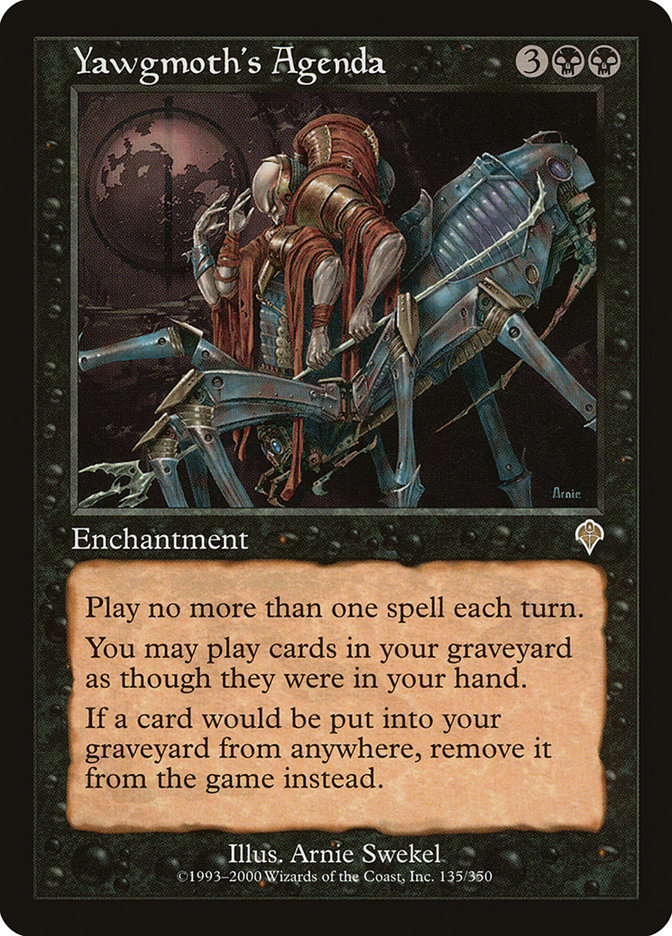 Magic the Gathering Card - Yawgmoth's Agenda - MTG Circle