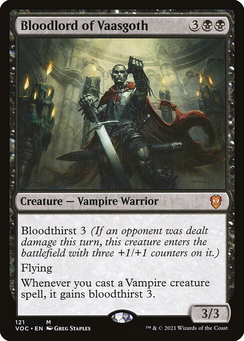 Magic the Gathering Card - Bloodlord of Vaasgoth - MTG Circle