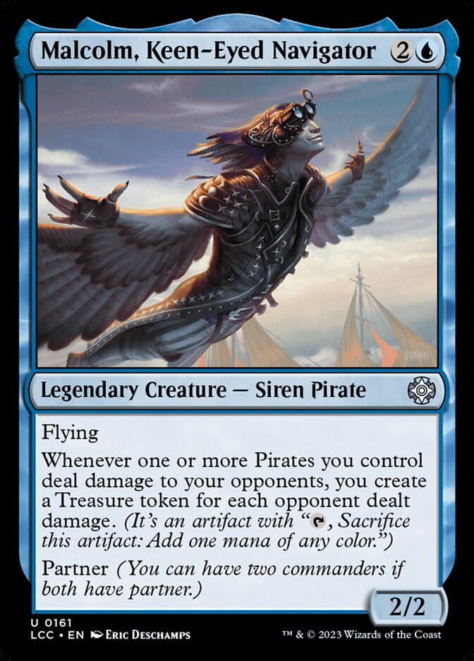Magic the Gathering Card - Malcolm, Keen-Eyed Navigator - MTG Circle