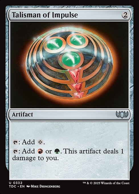 Magic the Gathering Card - Talisman of Impulse - MTG Circle