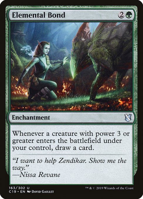 Magic the Gathering Card - Elemental Bond - MTG Circle