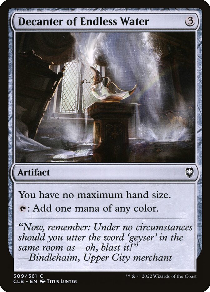 Magic the Gathering Card - Decanter of Endless Water - MTG Circle