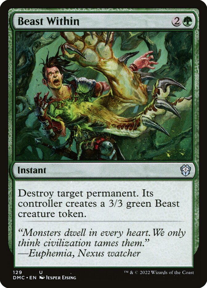Magic the Gathering Card - Beast Within - MTG Circle