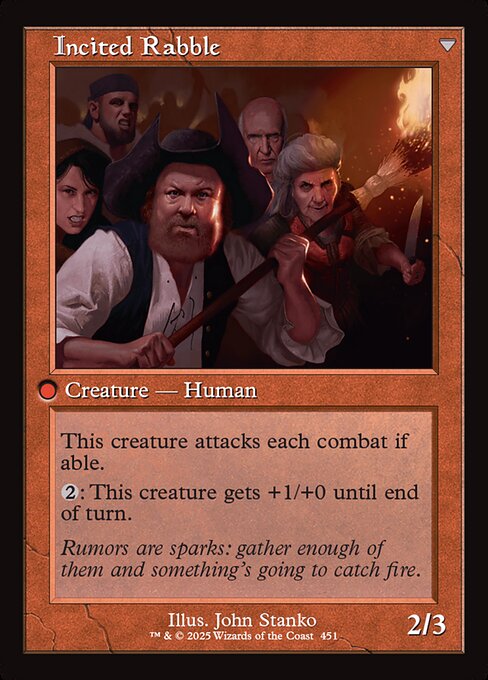 Magic the Gathering Card - Incited Rabble - MTG Circle