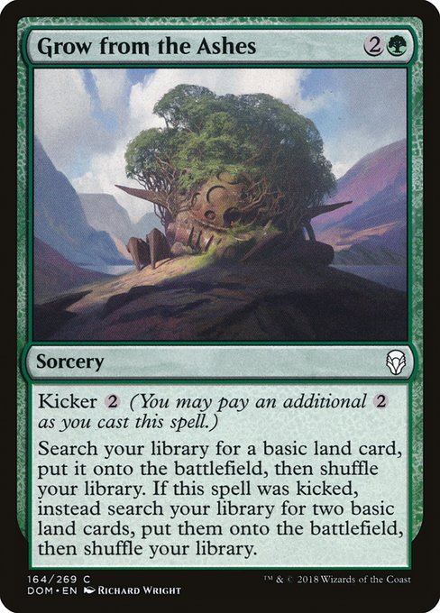 Magic the Gathering Card - Grow from the Ashes - MTG Circle