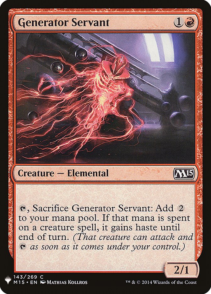 Magic the Gathering Card - Generator Servant - MTG Circle