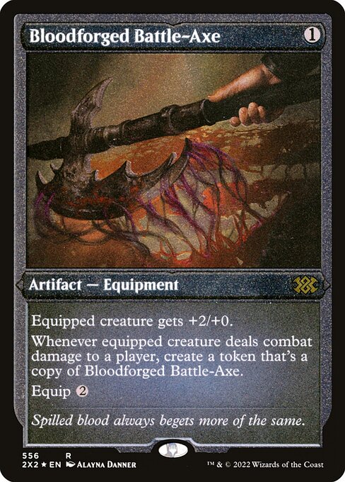 Magic the Gathering Card - Bloodforged Battle-Axe - MTG Circle