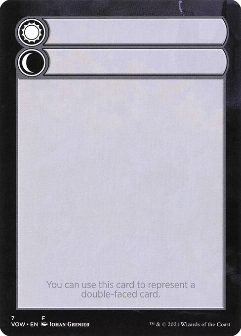 Magic the Gathering Card - Double-Faced Substitute Card - MTG Circle