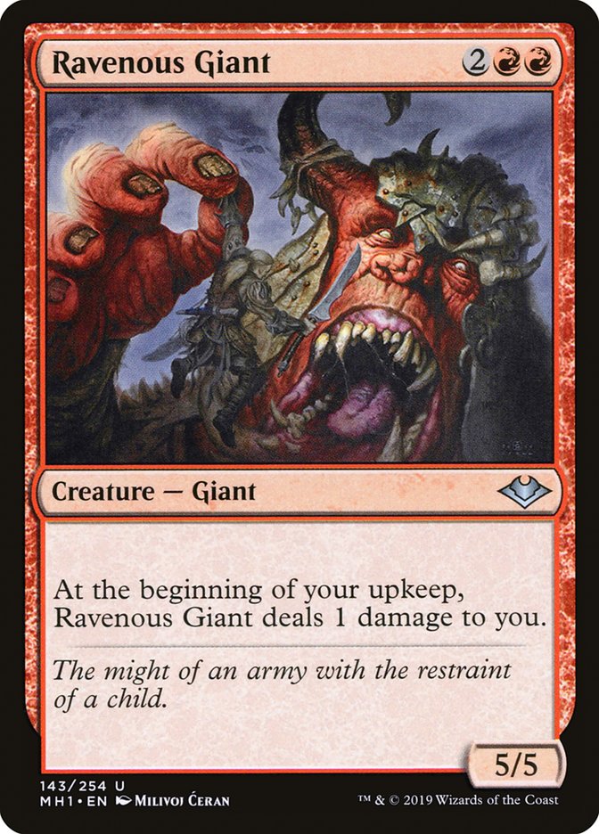 Magic the Gathering Card - Ravenous Giant - MTG Circle
