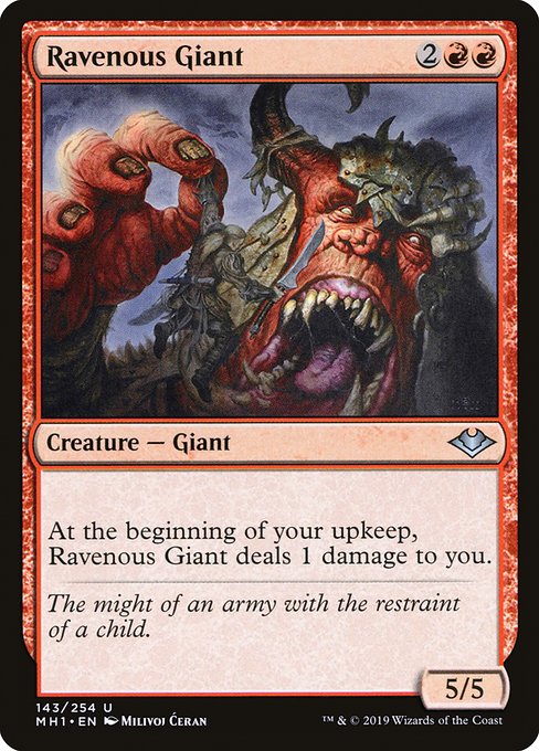 Magic the Gathering Card - Ravenous Giant - MTG Circle