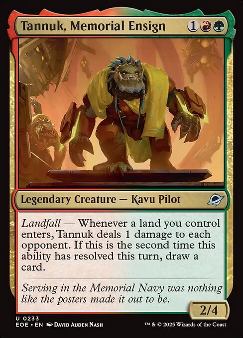 Magic the Gathering Card - Tannuk, Memorial Ensign - MTG Circle