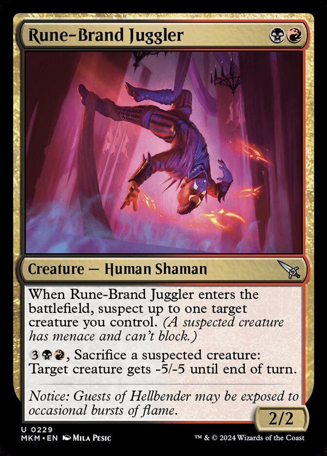 Magic the Gathering Card - Rune-Brand Juggler - MTG Circle