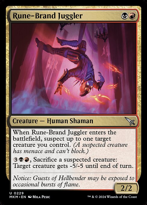 Magic the Gathering Card - Rune-Brand Juggler - MTG Circle
