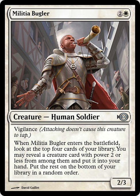 Magic the Gathering Card - Militia Bugler - MTG Circle