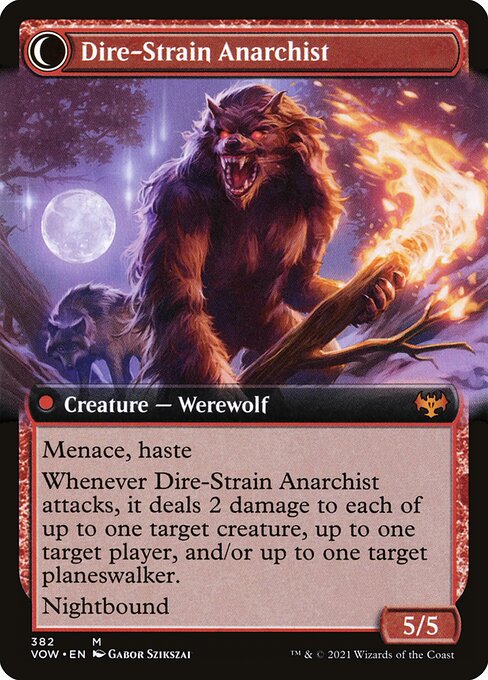 Magic the Gathering Card - Dire-Strain Anarchist - MTG Circle