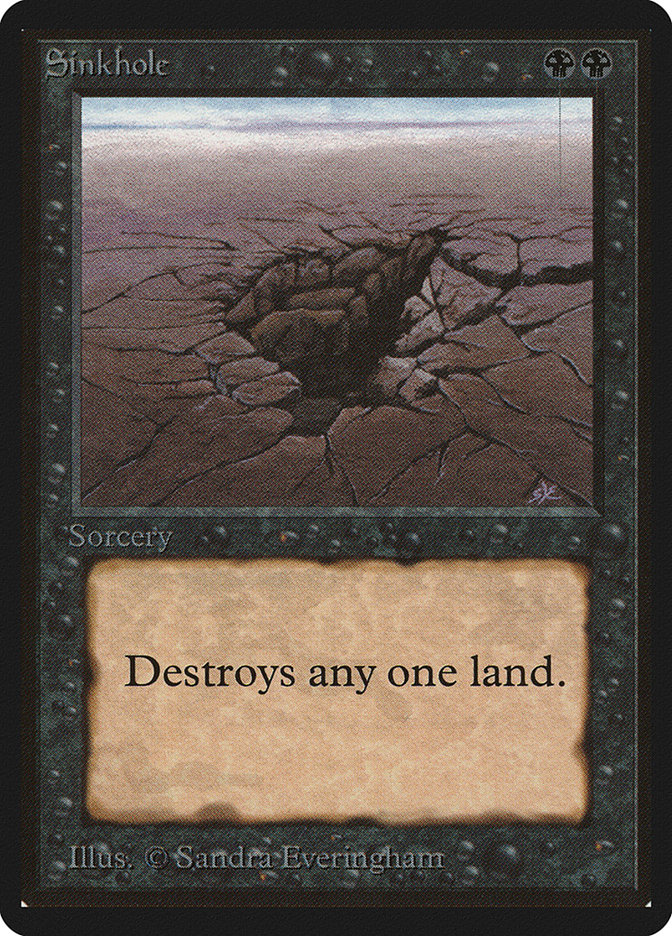 Magic the Gathering Card - Sinkhole - MTG Circle
