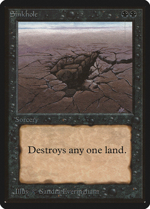 Magic the Gathering Card - Sinkhole - MTG Circle