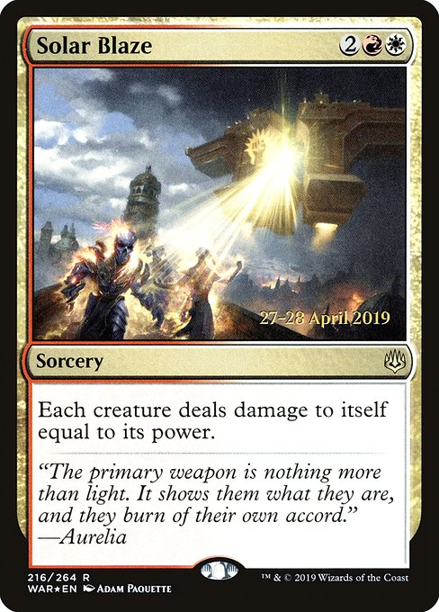 Magic the Gathering Card - Solar Blaze - MTG Circle