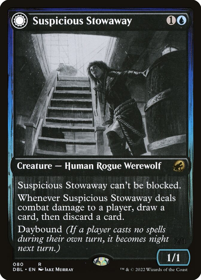 Magic the Gathering Card - Suspicious Stowaway - MTG Circle