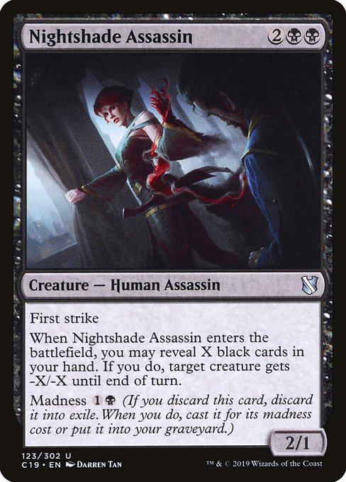 Magic the Gathering Card - Nightshade Assassin - MTG Circle