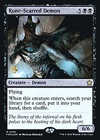 Magic the Gathering Card - Rune-Scarred Demon - MTG Circle