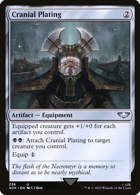 Magic the Gathering Card - Cranial Plating - MTG Circle