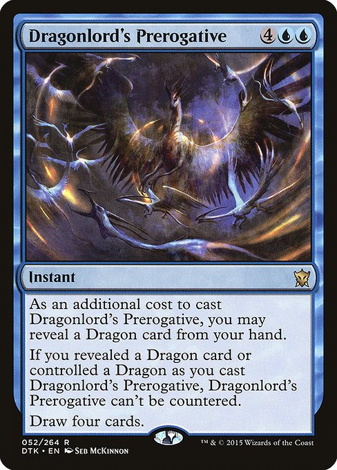 Magic the Gathering Card - Dragonlord's Prerogative - MTG Circle